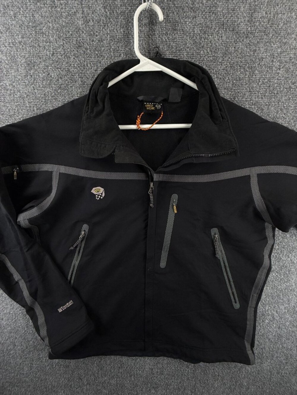 Mountain Hardwear Conduit Softshell Men Medium Logo Black Jacket Windbreaker
